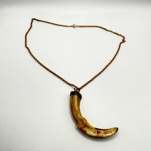 Gold Tooth Pendant Necklace